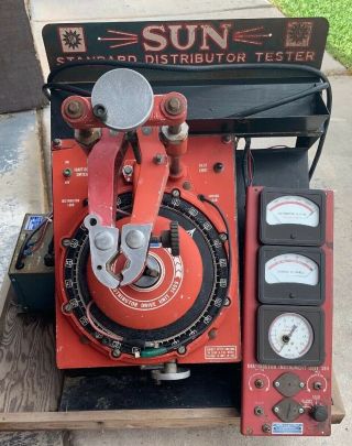 Vintage Distributor Tester Model Standard Drive Unit 145s - Instrument Unit 155