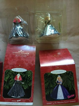 Hallmark Keepsake Barbie Christmas ornaments Holiday series 7 ornaments 90s 2