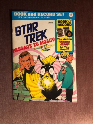 Star Trek " Passage To Moauv " Book & Record Set - 1975