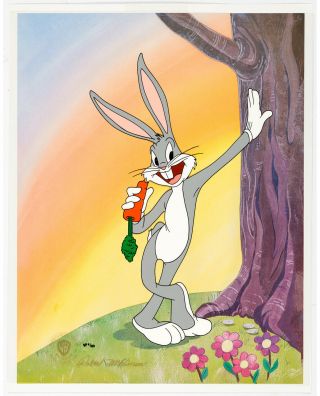 Vintage Bugs Bunny Carrot Hand Painted Best Robert Mckimson Ltd Ed Cel 1991