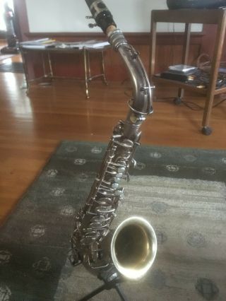 Vintage Conn Wonder Series I Alto Saxophone,  silver plated,  1924,  microtuner 2