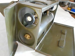 Vintage camping stove Max Sievert SVEA 839 S Army twin burner 1950s coleman 3