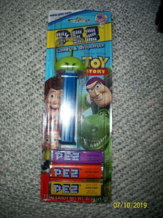 Green Alien From Toy Story Pez Dispenser (carded) Backwards In Package