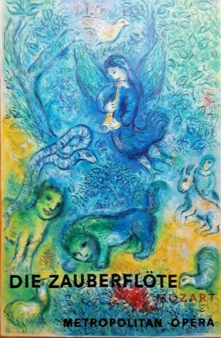 Vintage Marc Chagall " Die Zauberflote " Met Opera Lithograph Poster