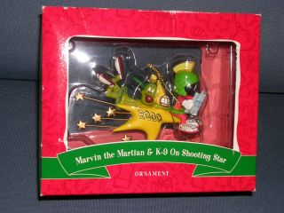 Vintage Marvin The Martian & K - 9 On A Shooting Star Ornament 2000 Scarce