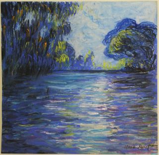 Claude Monet Signed Rare,  Pastel Painting,  Van Gogh,  Renoir Era
