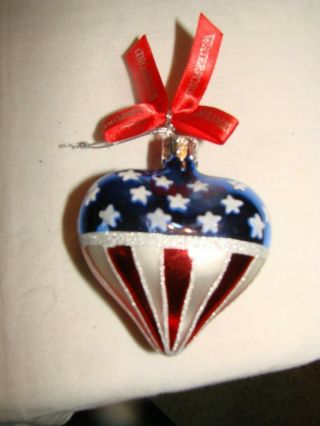 Waterford American Stars And Stripes Glass Ornament