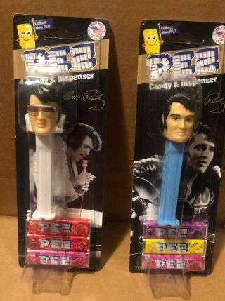 60’s / 70’s Elvis Presley Pez (2 Pack) With Candy Carded Collectible
