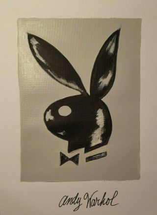 Andy Warhol,  Painting Drawing,  Signed Playboy Bunny Painting,  Pop - Art Artwork