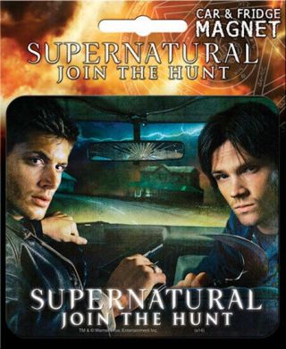 Supernatural Tv Series Sam And Dean In Their Car Photo Car Magnet,
