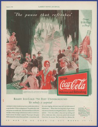 1931 Coca - Cola Coke Soda Pop Soft Drink Carlsbad Cavern 30 