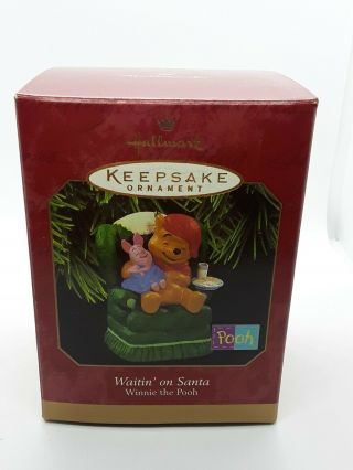 1997 Hallmark Winnie The Pooh Keepsake Ornament Waiting On Santa Box
