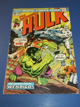 Incredible Hulk 180 Bronze Age 1st Wolverine Cameo Huge Key Wow Solid Fine -