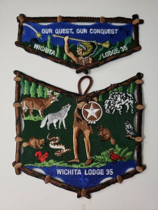 Boy Scout Oa 35 Wichita Lodge Conclave Golden Arrow Set