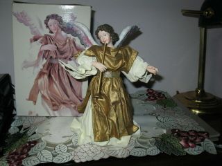 Vintage Kurt Adler Fabric Mache Angel Figurine Or Tree Topper - Taiwan