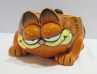 Garfield Figural Ceramic Planter By Enesco 1981 Jim Davis Comic Strip Cat
