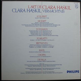 The Art of Clara Haskil MOZART BEETHOVEN CHOPIN Philips 6747 055 9 LP Box Set 2