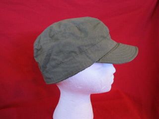 M - 1951 Us Army Cotton O.  D.  Field Cap Size 7 1/4 Dated 1953 Korean War Era