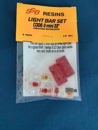 5 Piece Light Bar Set For Code 3 Mini 22 " - Resin Model Kit Part - Ssb - Nip