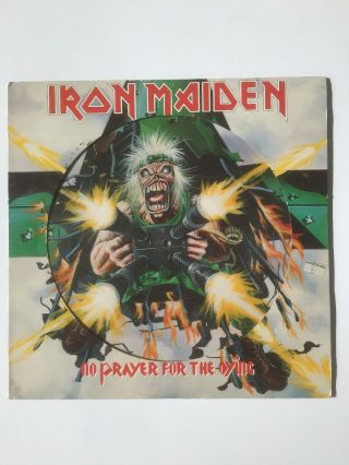 Iron Maiden No Prayer For The Dying Picture Disc 1990 Uk Lp Vinyl Die - Cut Cover