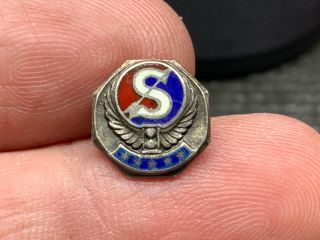Swift Meat Packing Sterling Silver Gorgeous Old 5 Star 25 Yr Service Award Pin.