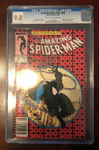 Marvel The Spider - Man 300 Cgc 9.  0 Newsstand 1st Venom