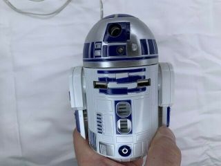 Star Wars R2 - D2 Cup Holder Usb Charger With Lights,  Sounds,  Rotating Top