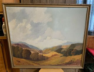 1939 " Hampshire Hills " C.  A.  Murphy (american) Oil On Canvas Painting 33x39