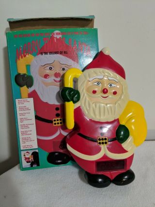 Vintage 11 " Merry Tunes Santa Musical Wall Or Door Decoration,  Motion Sensor