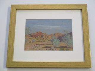 Frick Antique Early California Plein Air Painting Old Desert Landscape Small Gem