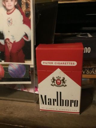 Vintage Mini Marlboro Cigarette Box - Matchbox Of Wood Stick Matches