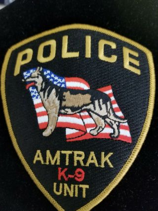 Amtrak Police K - 9 Unit Gold Patch