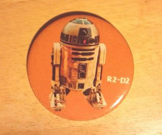Star Wars Vintage 1977 R2d2 Pinback Button Pin 3 " Badge Lucas 20th Century Fox