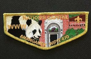 Amangamek - Wipit Lodge 470 Ncac Oa Flap Washington Dc Zoo Gold Border Numbered
