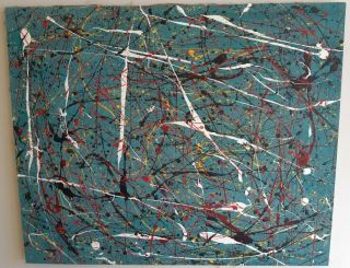 Great Painting By Jackson Pollock Drip Painting 1952 In