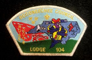 Bsa Occoneechee Council & Oa Lodge 104 Nc Flap Noac 2004 Csp Smy Mylar Delegate