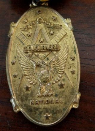 Masonic Sojourners National Medal - Heroes Of 76 Vintage OLD 2