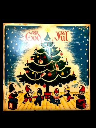 Berggren Vintage Swedish " God Jul " (merry Christmas) Tile/trivet