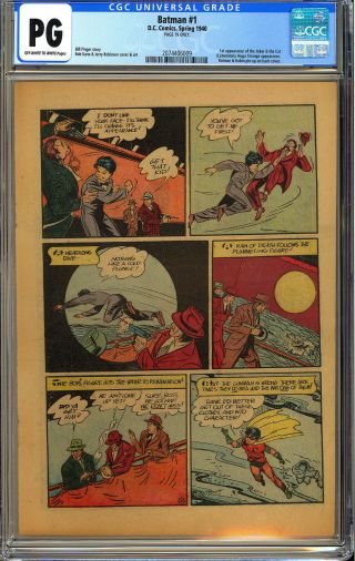 Batman 1 (page 19 Only) 1st App.  Catwoman Classic Golden Age Dc Comic Cgc 1940