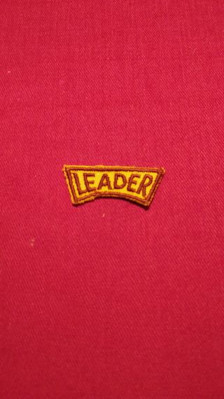⚜ Scouts Bsa Position Patch Segment: Leader - Orange With Brown Embroid.