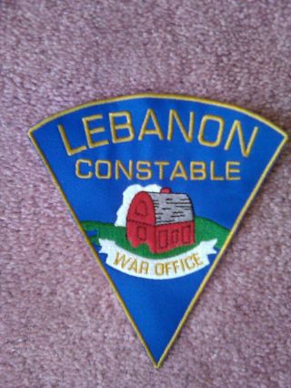 Connecticut 1940 Patch Badge: Lebanon Constable War Office,  Police