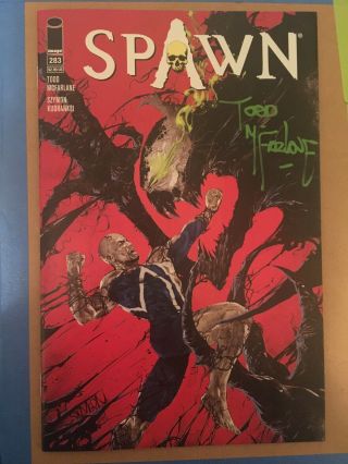 Signed Todd Mcfarlane Spawn 283 Image Expo Color Variant - Not Cgc Black White