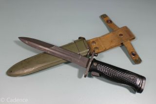 Us Korean War Era M1 Garand M5a1 Bayonet Fighting Knife Scabbard Good Milpar.