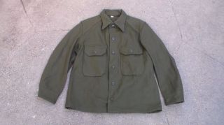 Us Army Korean War 1952 Shirt Wool Olive Drab M - 1951 / Marilyn Monroe Shirt