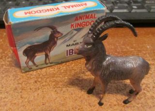 Animal Kingdom By Marx Early 1962 - 63 Ibex Goat Mk 6505 Hong Kong Box