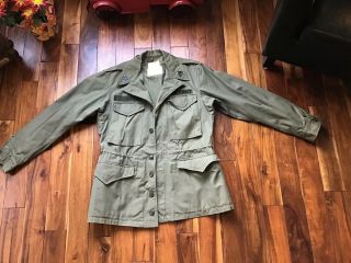 Vintage 1950s U.  S.  Army Field Jacket Without Liner M - 1950 Regular Small