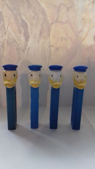 Pez,  Donald Duck,  Set Of 4,  Yugoslavia 3.  9