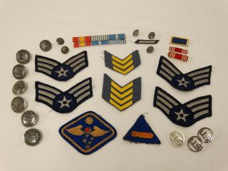 Korean War Air Force Patches Uniform Buttons Ribbon Bars Bullion Thread Patch