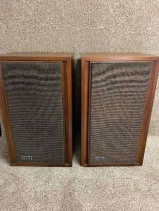 Klh Vintage Speaker Model Twenty - Three 23 Walnut Cabinets Usa Build