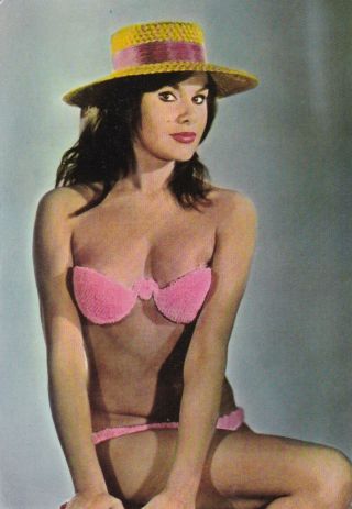 Maria Rosa Rodriguez - Hollywood Movie Star Pin - Up/cheesecake 1950s Postcard